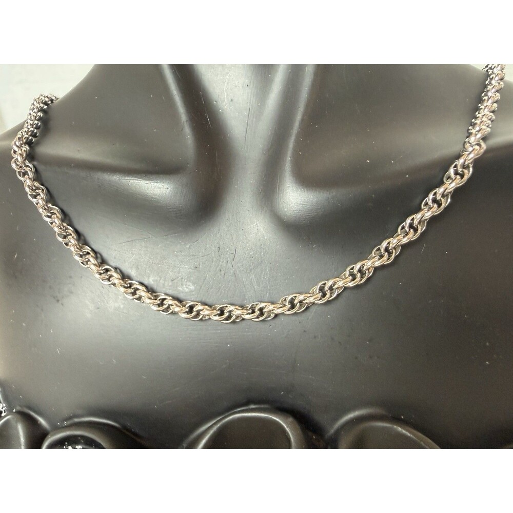 Vintage Sterling Silver 925 Thick Rope Chain Link Necklace Classic 13g Unisex